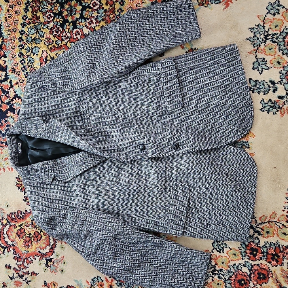 Jos. A Banks Grey Harris Tweed Blazer Jacket
